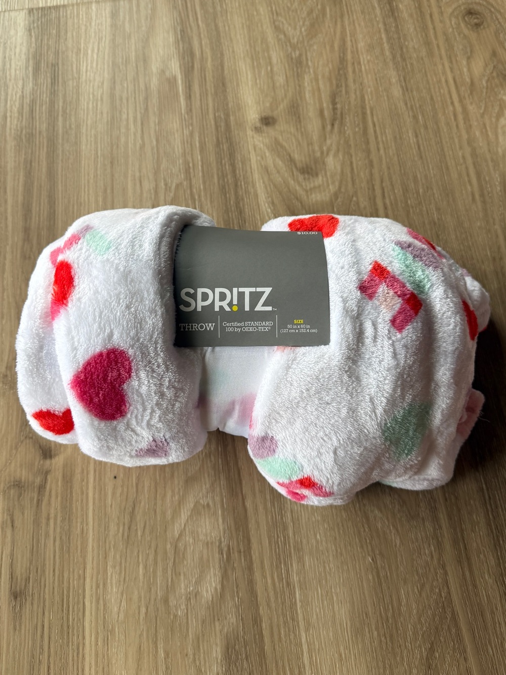 Target Heart Plush Throw Blanket